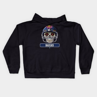 American Football - Dallas Skull Football Gift Kids Hoodie